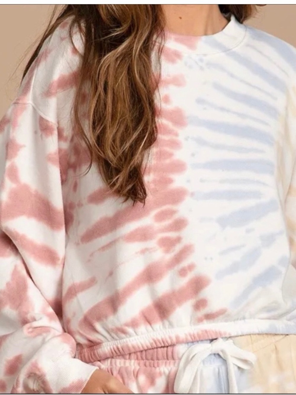 Z supply Britton Tie Dye Pullover Top Sweatshirt
Sunburst Earth Tones